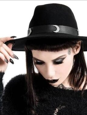 DISCONTINUED Killstar Eternal Eclispe Wide-Brim Moon Hat